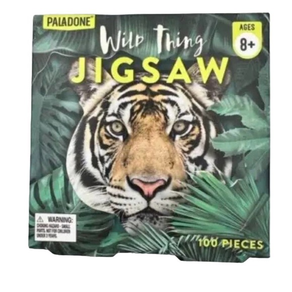 Paladone Wild Thing Jaguar and Tiger Face Jigsaw 2 100 Piece Puzzles - Picture 3 of 6